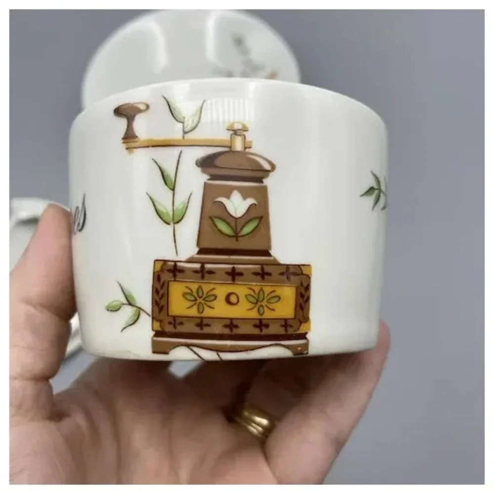Vintage Limoges‎ France Jam Pot with Lid and Saucer Confitures